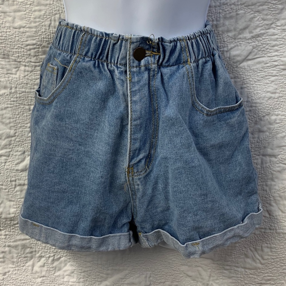 Romwe Denim Mom Shorts